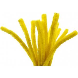 Gul Chenille Piberensere, 30 cm, 15 stk. pr. pakke