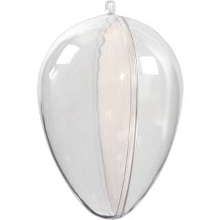 Deko-æg i klar plast - 5 stk. 9 cm til personlig pynt