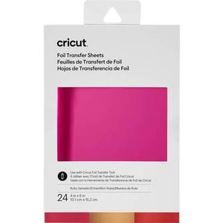 Cricut Folie Transfer Sheets Sampler 10 x 15 cm 24-pak - Ruby (rød/pink/rosa guld)