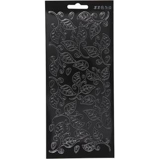 Selvklæbende Folie Stickers med Blade - 10x23 cm