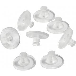 Transparent lås til ørestik, 10 mm - 10 par