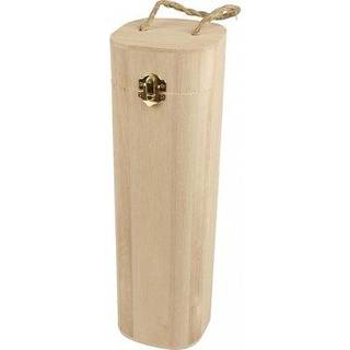 Elegant vinholder i træ med snorhåndtag, 34 cm