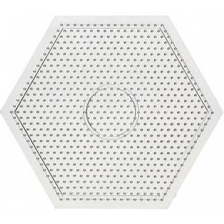 Stor sekskantet perleplade 15x15 cm - klar plast