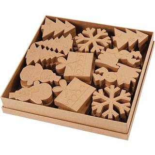 Julefigurer, H: 10-14 cm, 6x6 stk./ 1 pk.