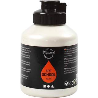 Art Akrylmaling Pearl Silver 500ml - Halvblank Dækkende