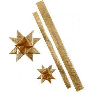 Guld Glitter Stjernestrimler - 16 stk. til Dekoration