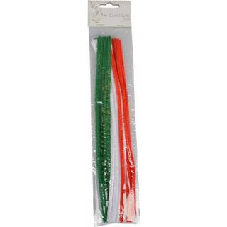 Piberenser 6mm 30cm 25stk rød/hvid/grøn
