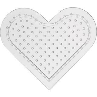 Perleplade, lille hjerte, str. 7 cm, medium, 10stk./ 1 pk.
