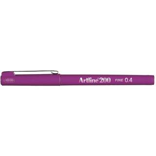 Fineliner 200 Fine 0.4 lilla, Artline EK-200 purple, 12stk