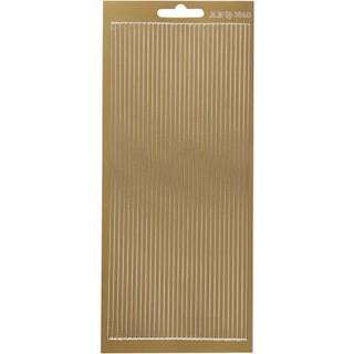 Selvklæbende Guld Stickers 10x23 cm - Elegant Dekoration