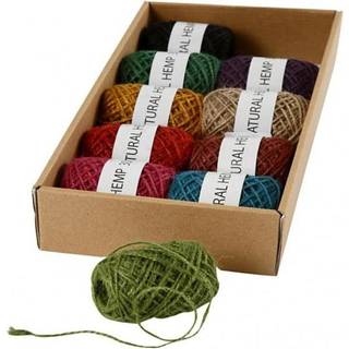 Rustik Naturhamp 1-2 mm, 10m i Assorterede Farver
