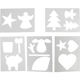 Julemotiver A4 Skabelon - 5 ark til kreative projekter