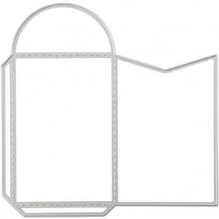 Skære- og prægeskabelon til kuverter, 8,5x5,5 cm