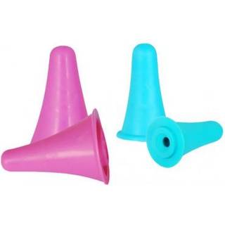 KnitPro Pindebeskytter (Small & Large, 4 stk) KnitPro Pindebeskytter Indeholder 2 par i størrelserne Lille(blå) og Stor(pink) Flotte og letgenkendelige farver Bliver siddende på dine pinde selv nede i tasken.