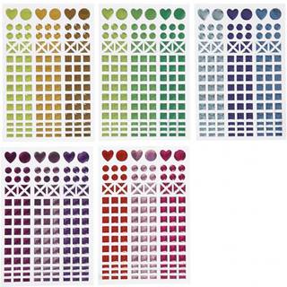 Mosaik Stickers 8-14 mm - 10 Assorterede Ark