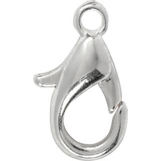 Forsølvet Karabinhage 10 mm - 100 stk. Pakke