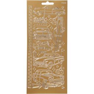 Guld Folie Stickers 10x23 cm - Kreativ Dekoration