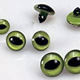 Katzenaugen grün 10mm Glas 4 Stück - Grün