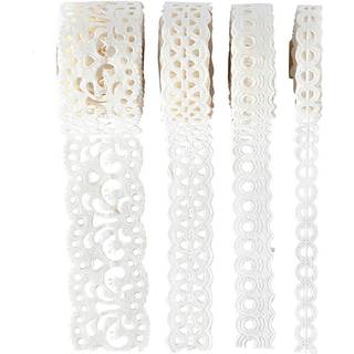 Selvklæbende papirblonde, hvid, 4x2m, 8-23 mm
