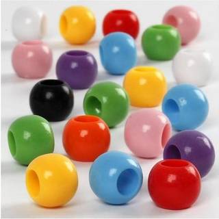 Kongoperler 10 mm - Runde Plastperler til Håndarbejde