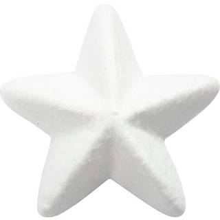 Hvide Styropor Stjerner 6 cm - 50 stk. Pakke
