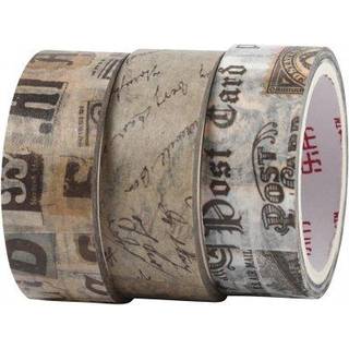 Stilfuld Masking Tape til Brevkorrespondance - 3 ruller