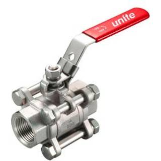 UNITE kuglehane 3-delt muffe/muffe AISI 316 2"