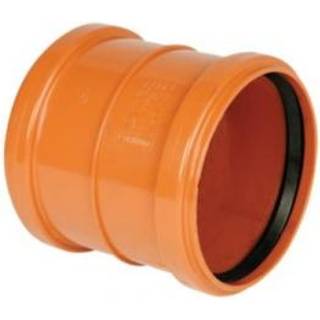 PVC skydemuffe 110mm. Med kort indstiksmuffe SN4, EN1401