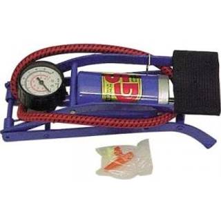 Fodpumpe m/manometer enkelt