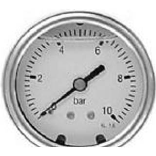 Erik Færgemann Manometer 1/2xø100 0-10 bar, nedadrettet studs med glycerin