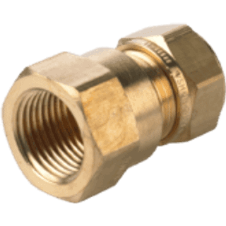 Overgang 1/2" - 18 mm med muffe Kompressions Fittings