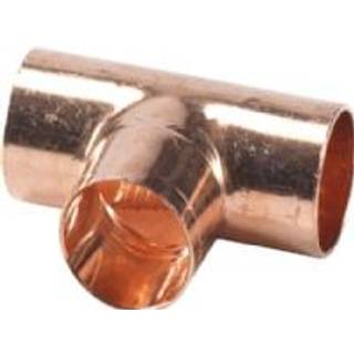 lodde tee 28 - 28 - 22 mm. Med loddemuffer