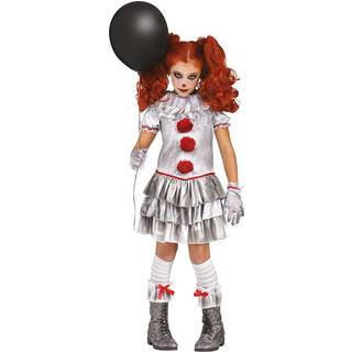 Böses Jahrmarkts Clownmädchen Kinderkostüm L