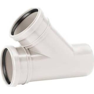 Uponor Decibel grenrør 110/75 mm 45° med 2 muffer