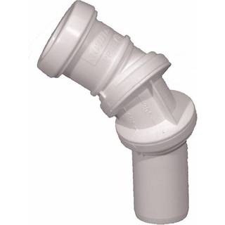 Jotiflex PP Bøjning 32 mm 0-90° M/1 Hvid - Muffe/spids