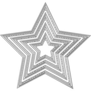 Stjerne Skære- og Prægeskabelon, 3,5-11,5 cm