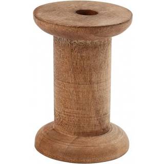 Elegant Mørkbejdset Træspole - 10 stk. 70 mm høj