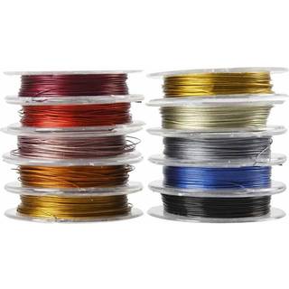 Smykkewire 0,38 mm - Assorterede Farver, 10m