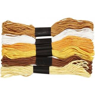 Gyldent Broderigarn 1 mm - 6 Bundter i Pakken