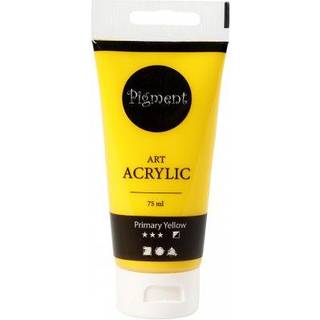 Art Akrylmaling Primær Gul, 75ml - Halvblank Finish