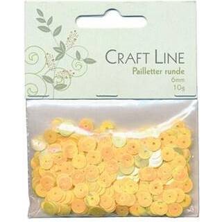 Pailletter Gul Runde 6mm 10g