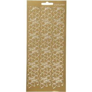 Guld Folie Stickers med Blade Motiver - 10x23 cm