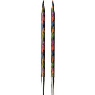 KnitPro Symfonie udskiftlige Rundpinde (3-15.00mm) 4.50 mm Indhold:To udskiftbare pinde Materiale:Højpoleret, multifarvet birketræ Typer: Udskiftbare rundpinde Størrelser: 3.00-15.00 mm. Kabel medfølger ikke.