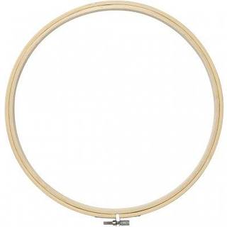 Broderiramme 25 cm - Holdbart træ med metalspænde