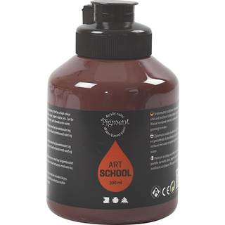 Art Akrylmaling Burnt Umber 500ml - Halvblank Dækkende