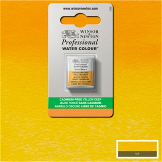 Winsor & Newton Professional akvarelfarve half pan Cadmium-free Yellow Deep 891