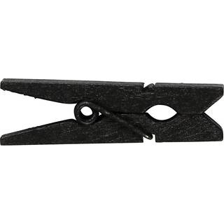 Minitøjklemmer i sort - 20 stk. 35x7 mm