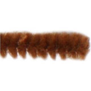 Brune Chenille Piberensere 30 cm - 15 stk.