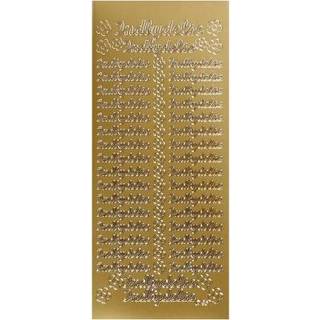 Guld Folie Stickers - 10x23 cm, 1 ark