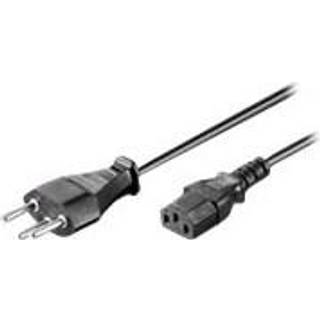 Microconnect Strømkabel 1.8m. Strømstik Type J C13 Forbinder Sort